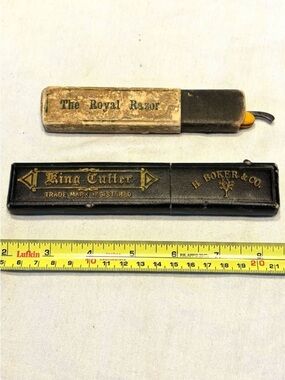 H. Boker & Co. "King Cutter" & "The Royal Razor" Straight Razors (Pair)